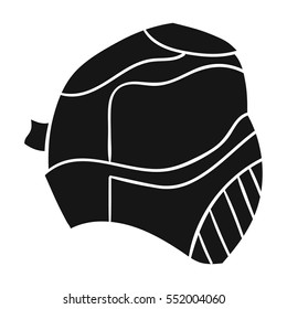 Paintball mask icon in black style isolated on white background. Paintball symbol stock vector illustration.