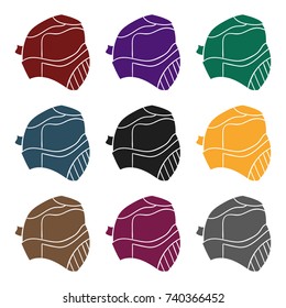 Paintball mask icon in black style isolated on white background. Paintball symbol stock vector illustration.