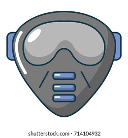Paintball mask icon. Cartoon illustration of paintball mask vector icon for web