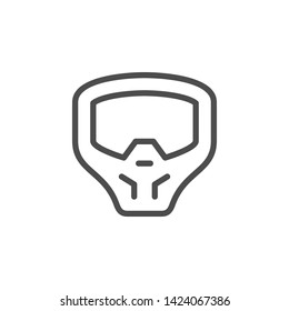 Paintball mask line outline icon