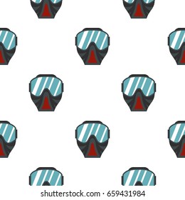 Paintball mask pattern seamless flat style for web vector illustration