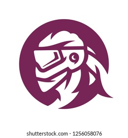 Paintball mask silhouette sign