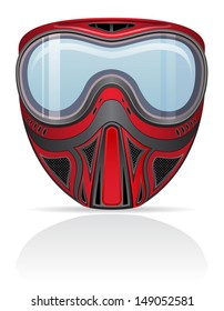 paintball mask vector illustration isolated on white background
