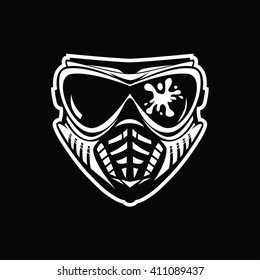 Paintball mask vector logo