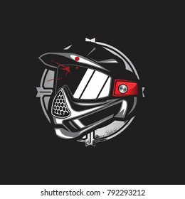 PAINTBALL MASK VECTOR LOGO TEMPLATE