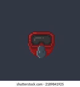 paintball masker in pixel art style