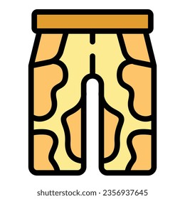Paintball pants icon outline vector. Ball gun. Splash target color flat