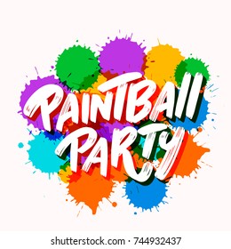 Paintball party banner.