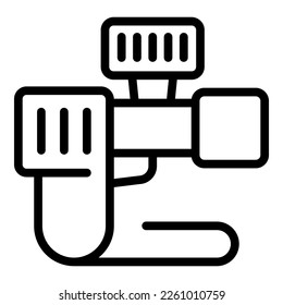 Paintball pistol icon outline vector. Ball paint. Sport action