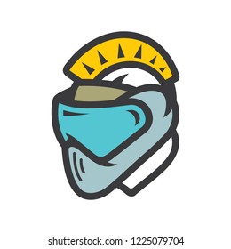 Paintball player. Vector Illustration.