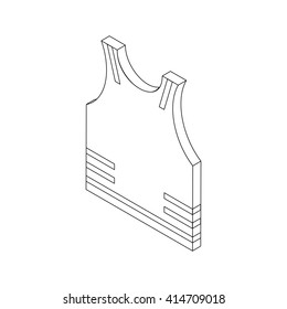 Paintball protective vest icon, isometric 3d style