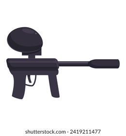 Paintball rifle icon cartoon vector. War gun arena. Aim ball battle