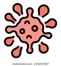 Paintball splash icon outline vector. Gun game. Sport action color flat