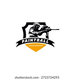 Paintball Sport Logo Design Vektor