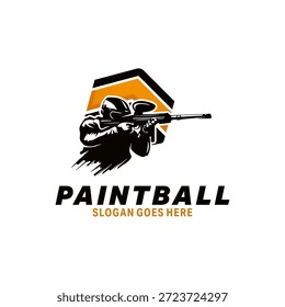 Paintball Sport Logo Design Vektor