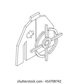Paintball target icon, isometric 3d style