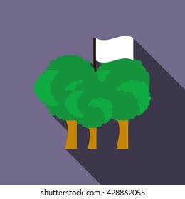 Paintball team flag icon, flat style