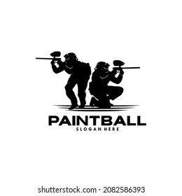 Design-Vorlage für das Logo des Painball-Teams