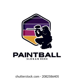 paintball team logo design template