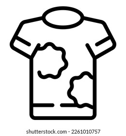 Paintball tshirt icon outline vector. Ball gun. Game mask
