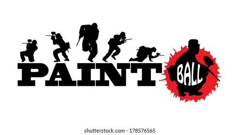 Paintball, vector illustration for your design, eps10