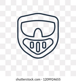 Paintball vector outline icon isolated on transparent background, high quality linear Paintball transparency concept can be used web and mobile