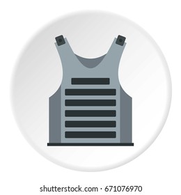 Paintball vest icon in flat circle isolated vector illustration for web