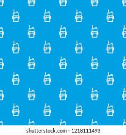 Paintball walkie talkie pattern vector seamless blue repeat for any use