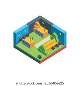 paintball-area icon vector illustration style