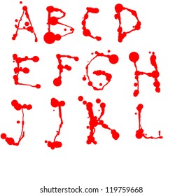 Paintbrush alphabet - vector