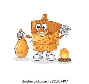 the paintbrush ancient cartoon. cartoon mascot vector