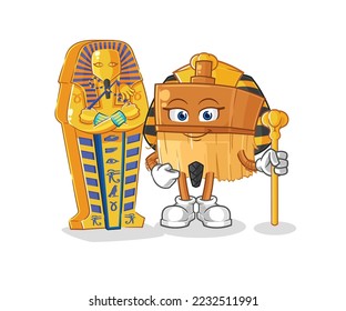 the paintbrush ancient egypt cartoon. cartoon mascot vector