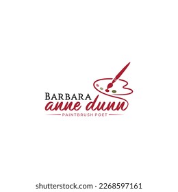 Paintbrush Artist Line Art Logo Design