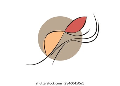 Paintbrush of artwork vector. Design abstract colors red, brown and black on white background. Design print for illustration, textile, tshirt, digital printing. Set 8