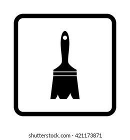 paintbrush  - black vector icon