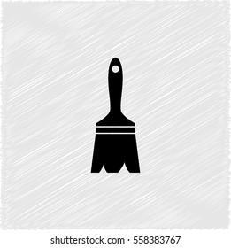 paintbrush -  black vector icon