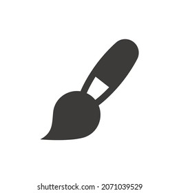 Icono de vector negro de pincel. Pintar símbolo de glifo de pincel.
