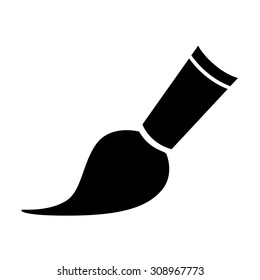 paintbrush black and white icon 