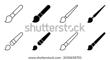 paintbrush, brush, paint icon set