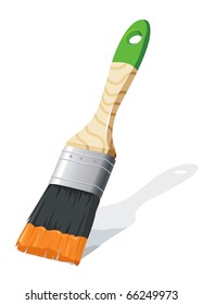 Pintura de cepillo de pincel. Ilustración de vectores brillante y elegante.