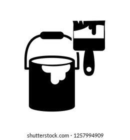 paintbrush, bucket icon vector template