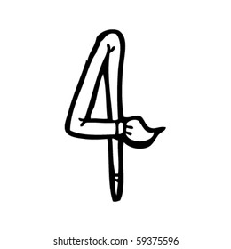 paintbrush cartoon number 4