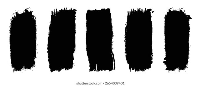 Paintbrush collection, Paint brush strokes. abstract ink splatter in grunge style.  Vector set of hand drawn brush strokes and stains Paint grunge background. 