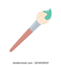 paintbrush color art icon flat