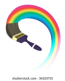 Paintbrush color design. Vector icon