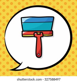 paintbrush color doodle, speech bubble