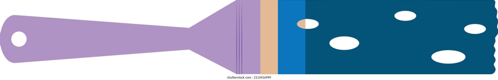 paintbrush with color line. vector color tool design