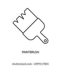 Icono de línea de concepto de pincel. Ilustración de elemento simple. diseño de símbolo de contorno de concepto de pincel.