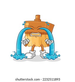 la ilustración del pincel llorando. vector de caracteres