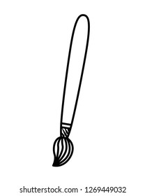 paintbrush doodle on white background